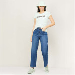 Women Solid Dark Flared Jeans
